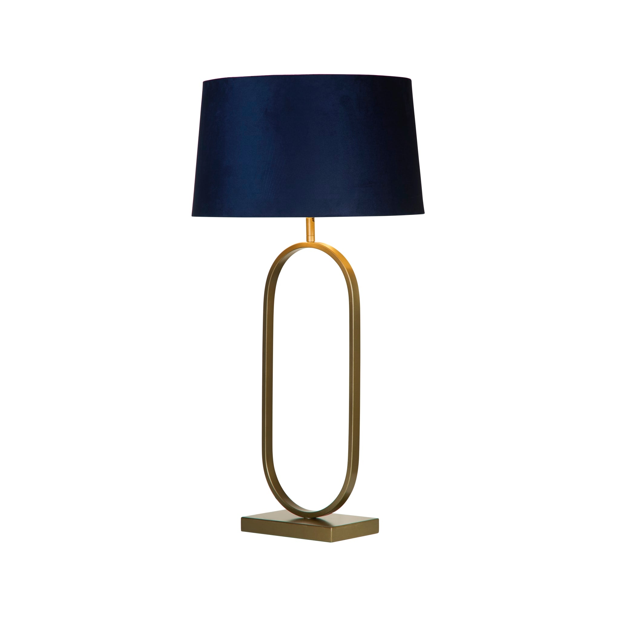 Modish Table Lamp - Bronze Metal with Navy Shade
