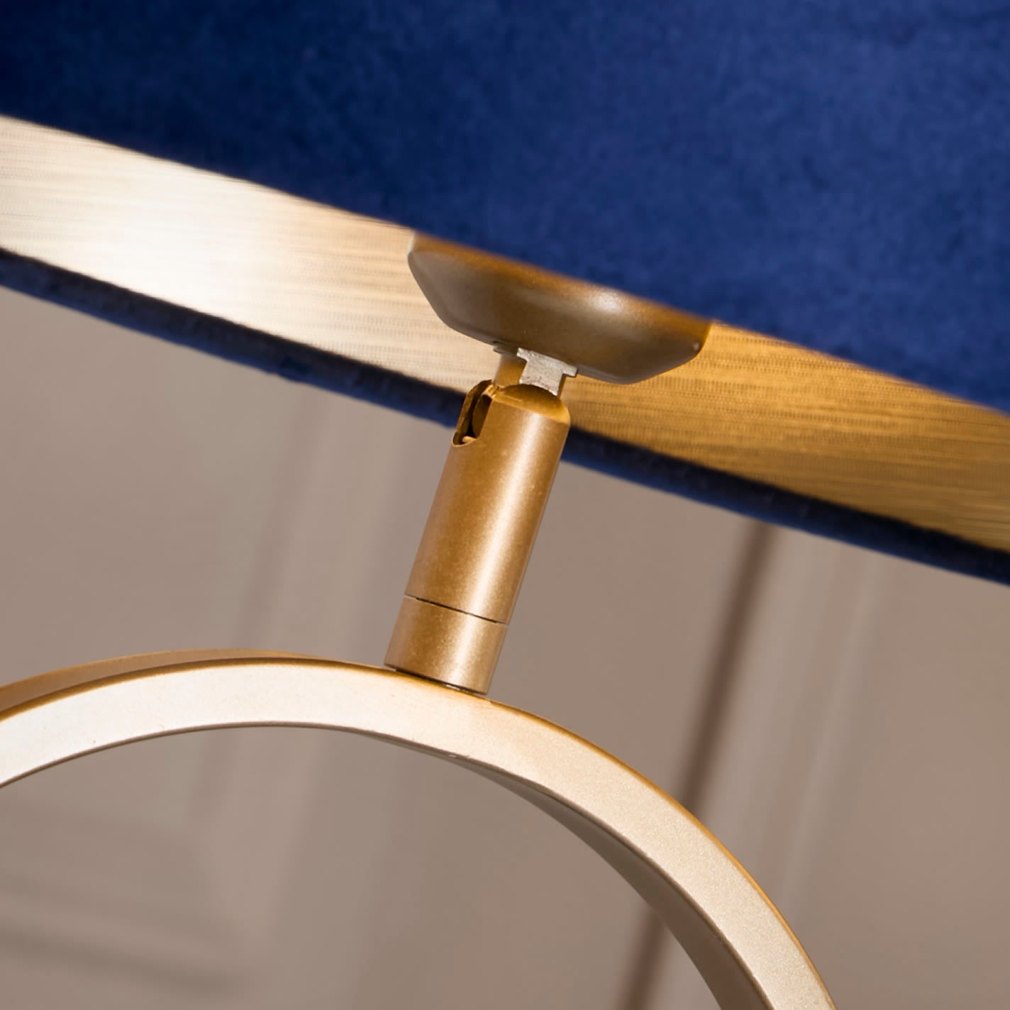 Modish Table Lamp - Bronze Metal with Navy Shade