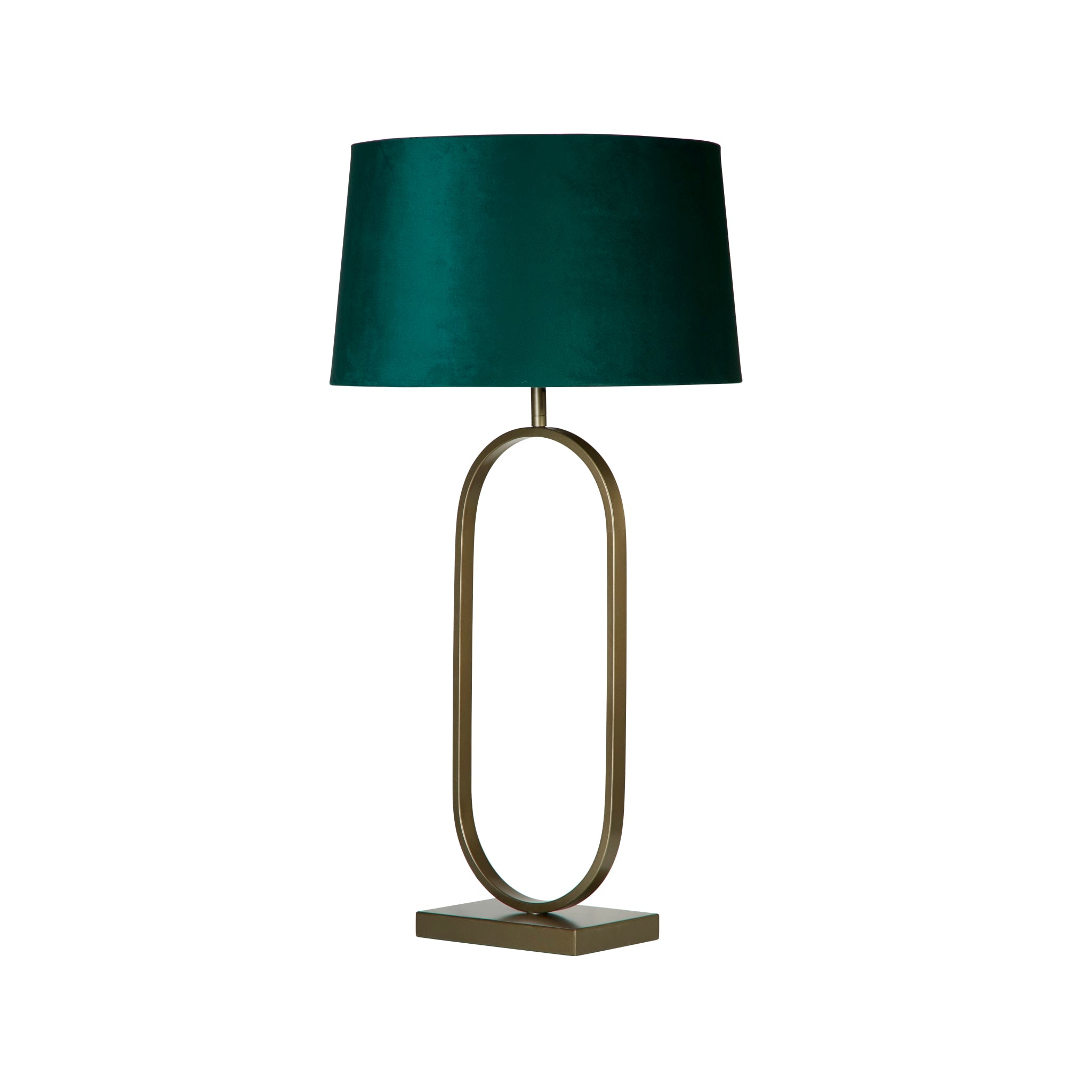 Modish Table Lamp - Bronze Metal with Emerald Shade