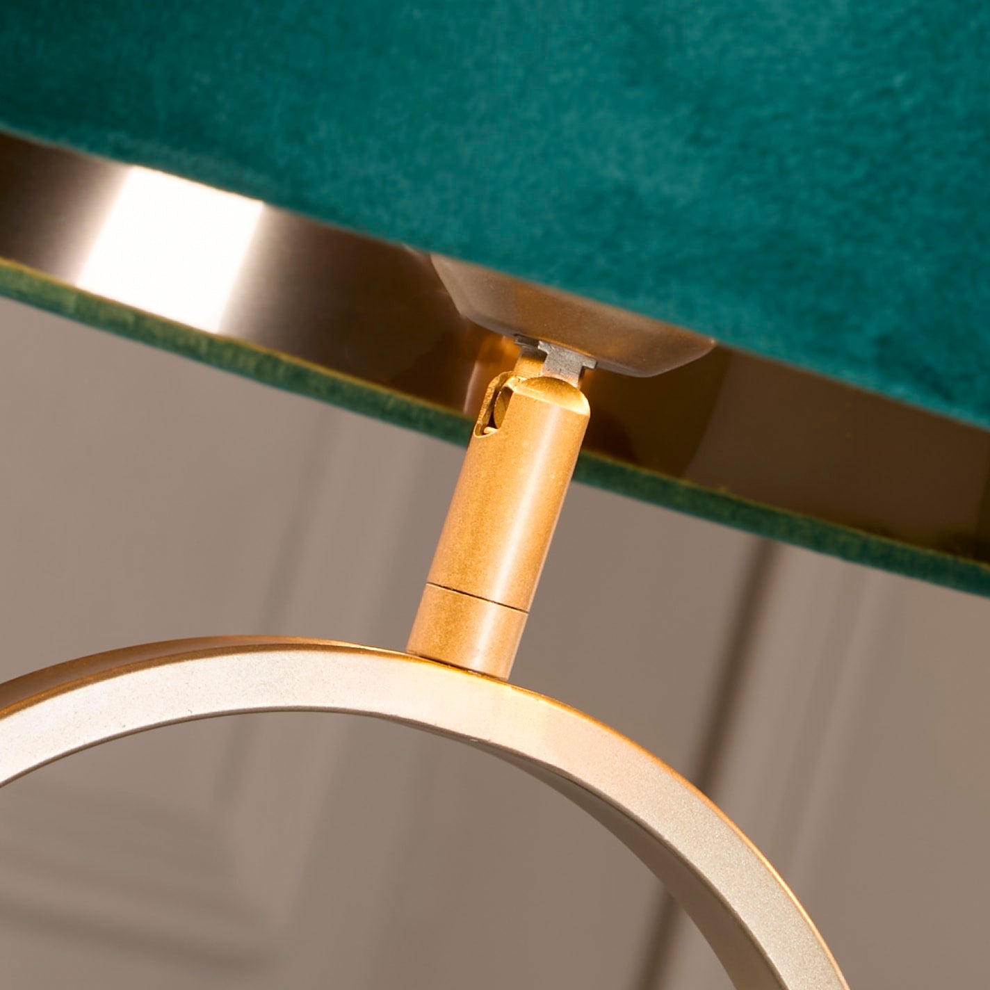 Modish Table Lamp - Bronze Metal with Emerald Shade