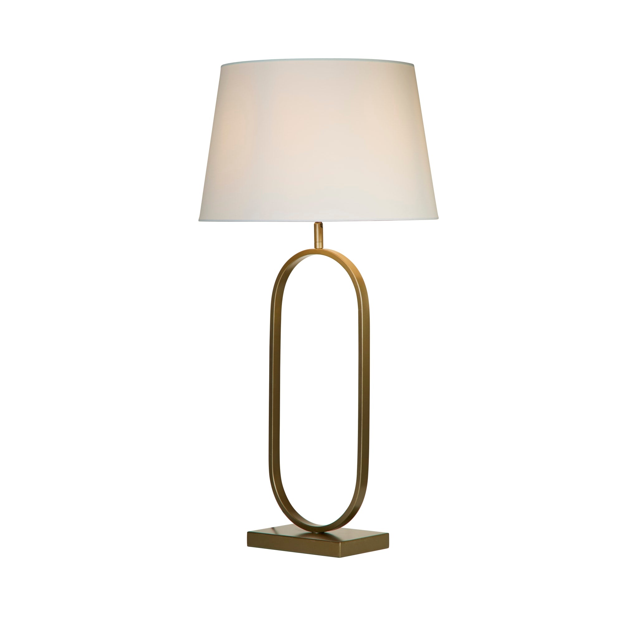 Modish Table Lamp - Bronze Metal with White Shade