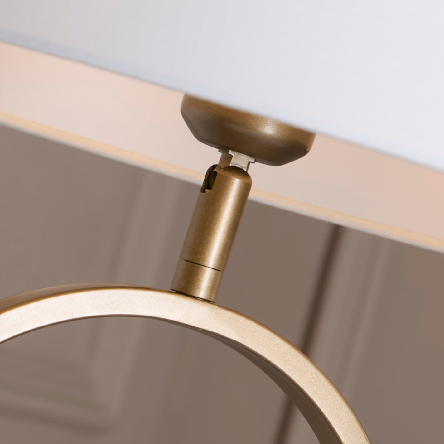 Modish Table Lamp - Bronze Metal with White Shade