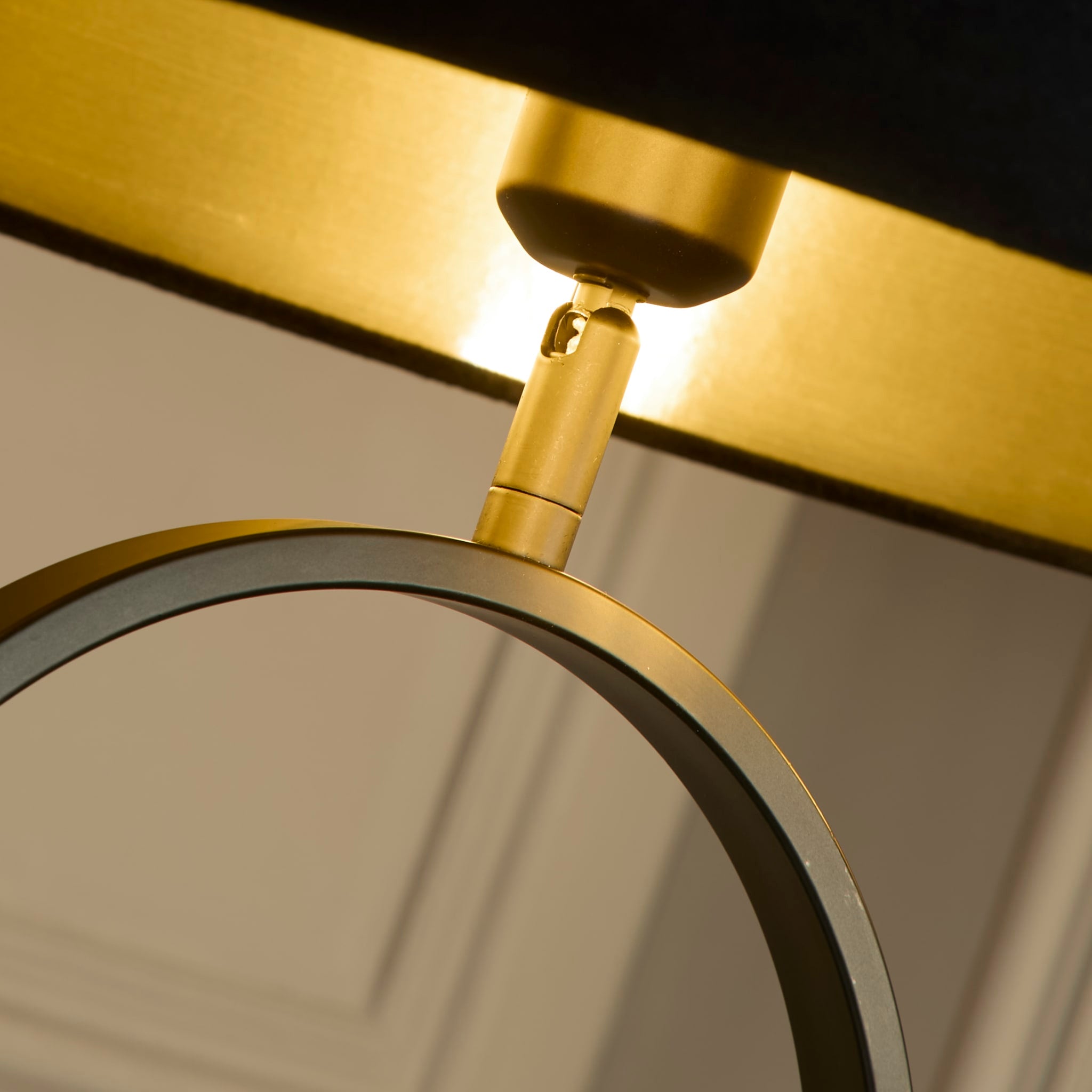 Modish Floor Lamp - Black Metal with Black Shade
