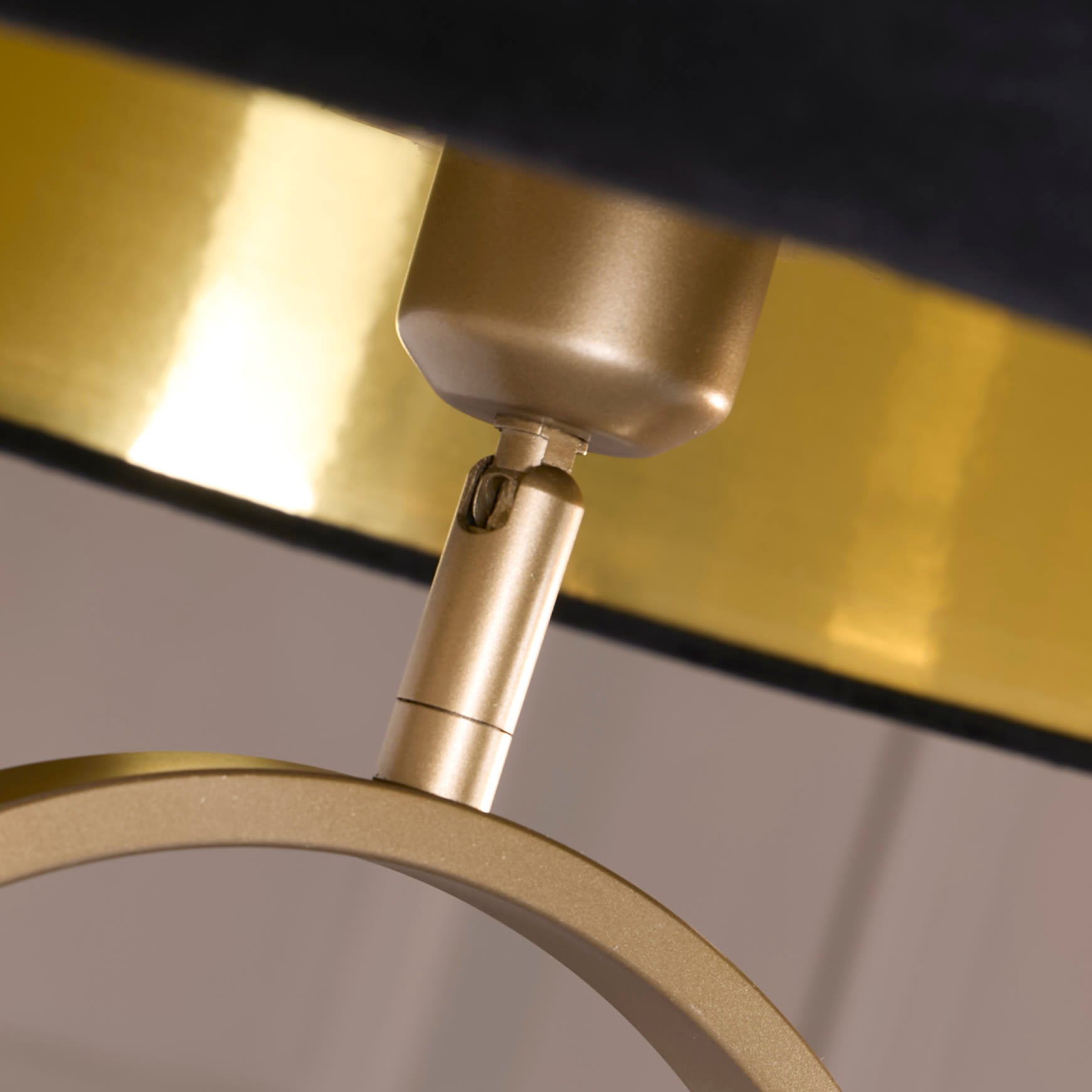 Modish Floor Lamp Bronze Metal with Black Shade