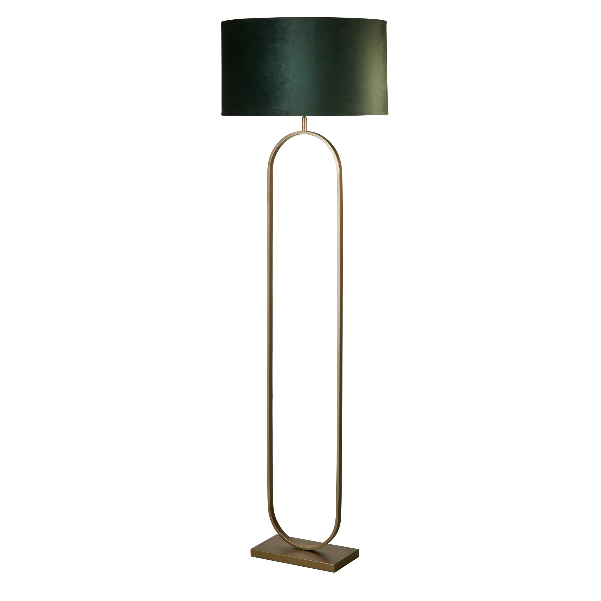 Modish Floor Lamp Bronze Metal with Green Shade