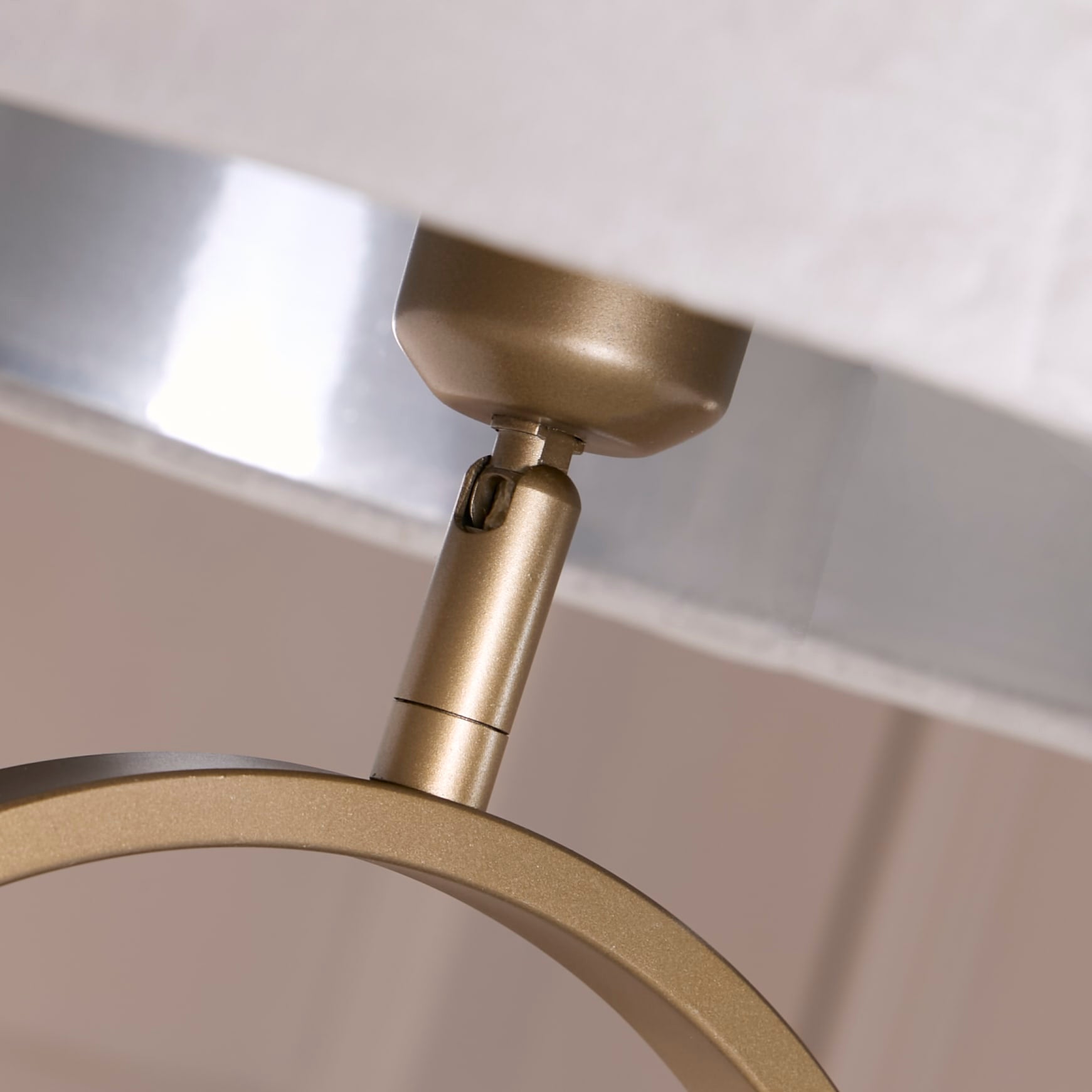 Modish Floor Lamp Bronze Metal with Grey Shade