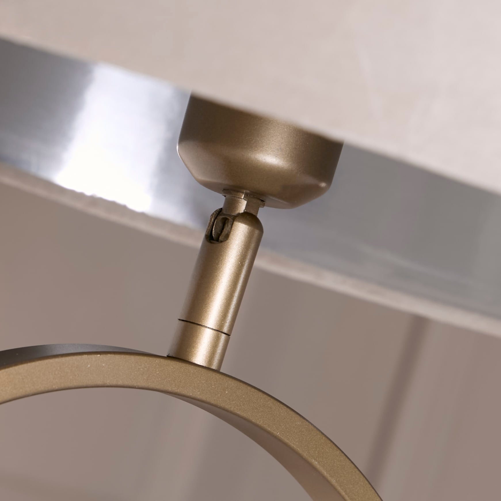 Modish Floor Lamp Bronze Metal with Taupe Shade