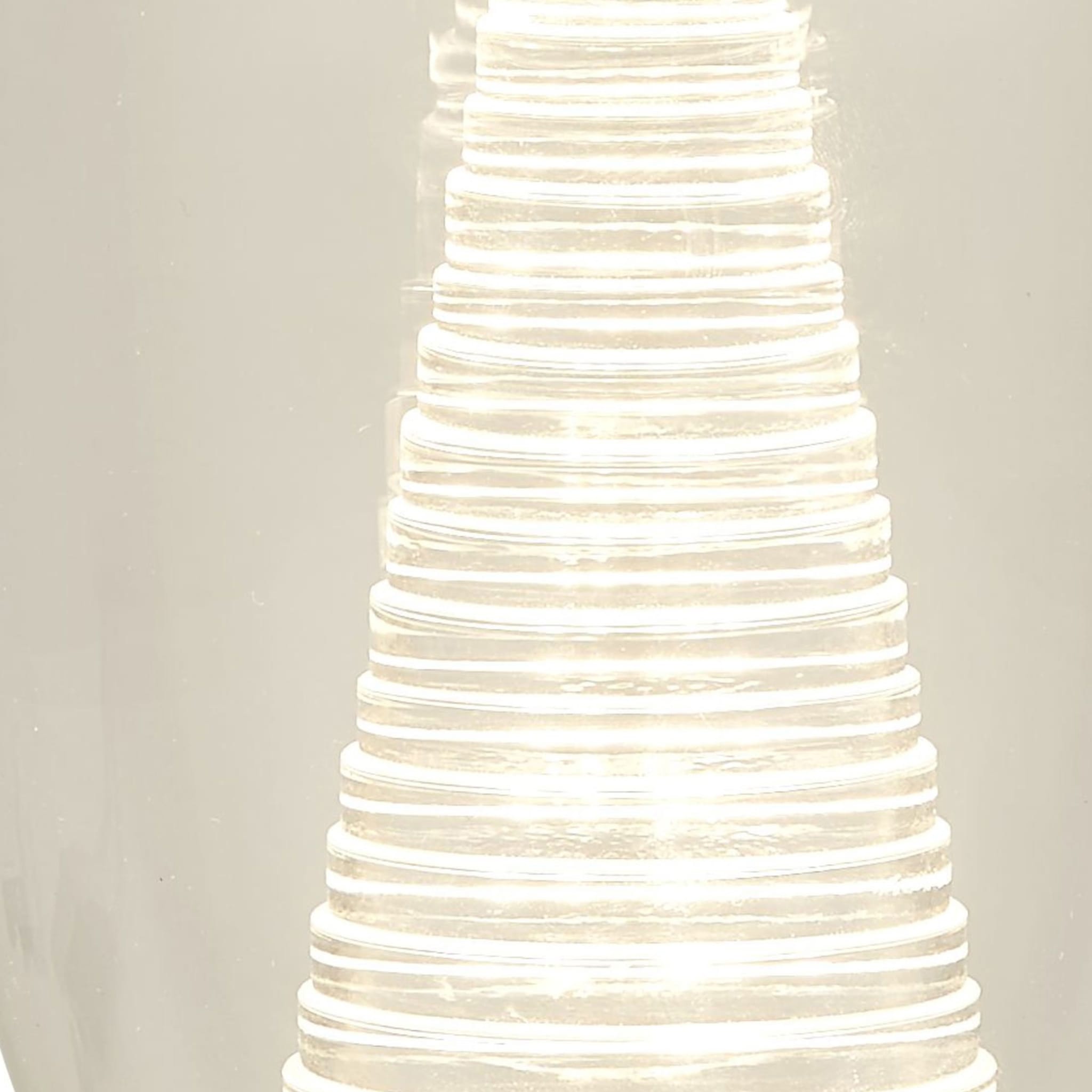 Cyclone Table Lamp - Chrome Metal & Clear Glass