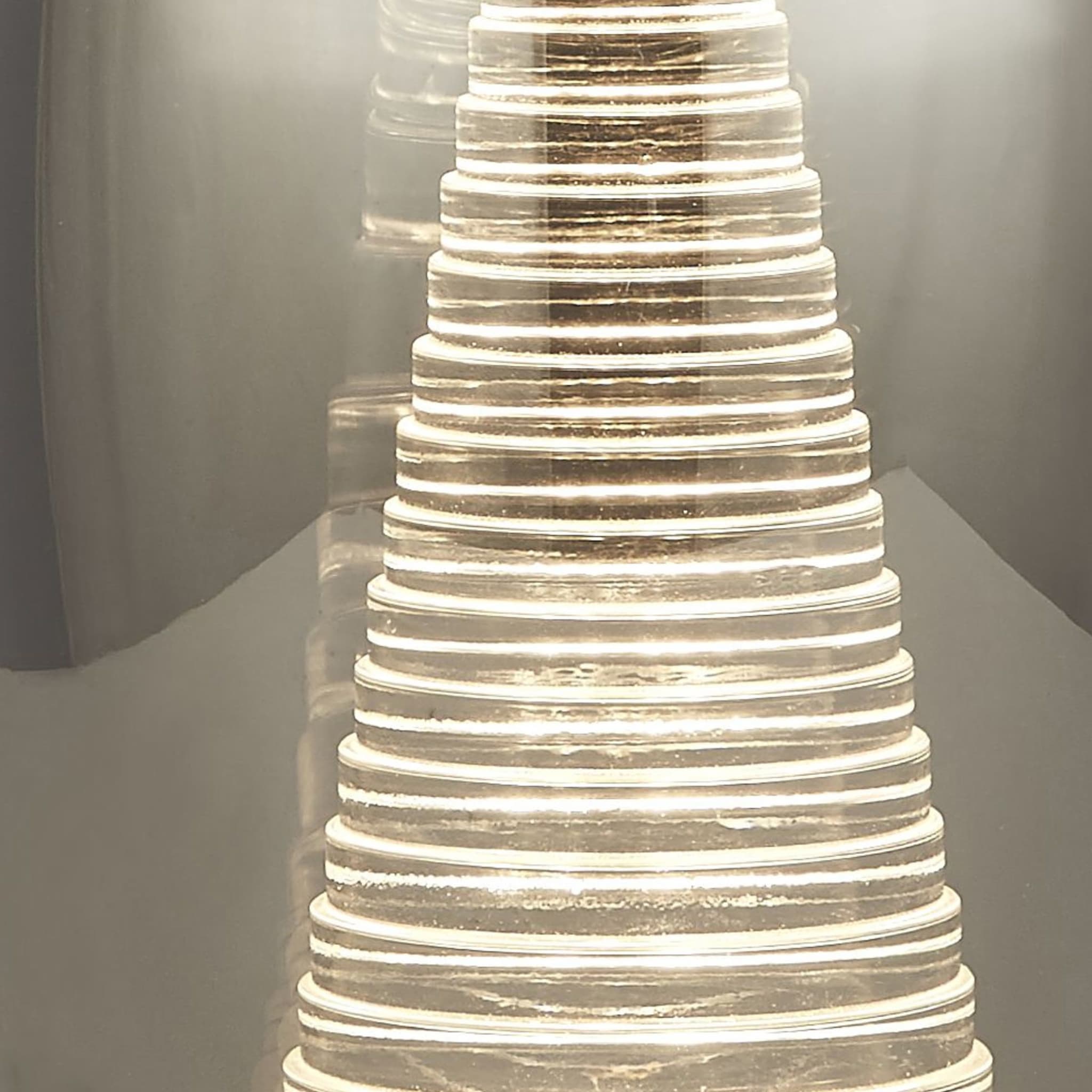 Cyclone Table Lamp - Chrome Metal & Smoked Glass
