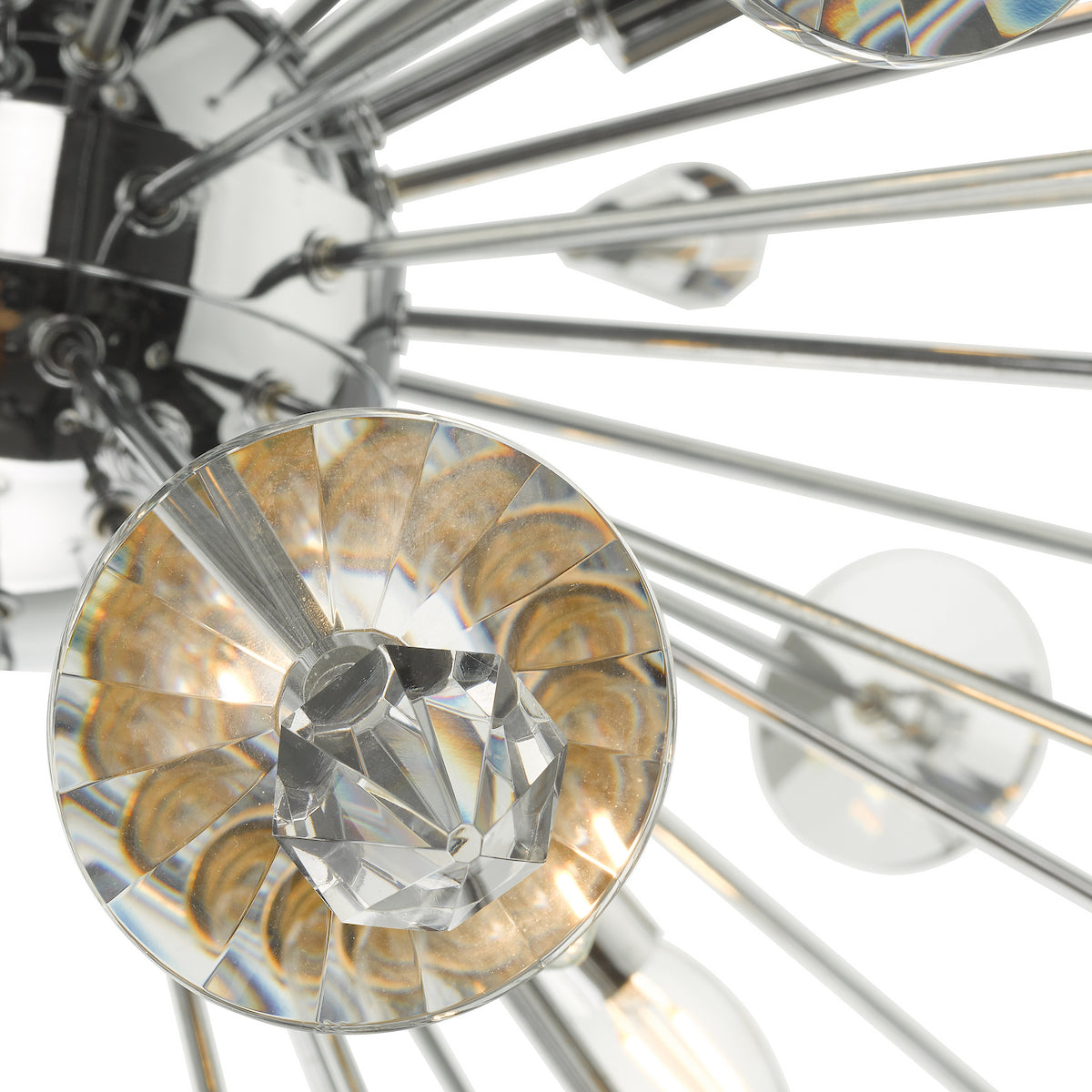 EXODUS 8LT PENDANT POLISHED CHROME CLEAR CRYSTAL