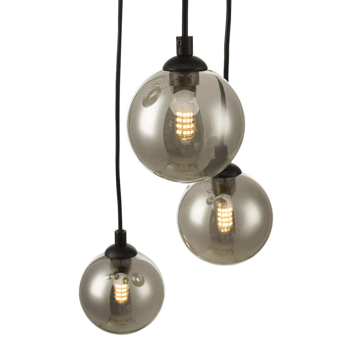FEDERICO 5LT CLUSTER BLACK CW SMOKED GLASS