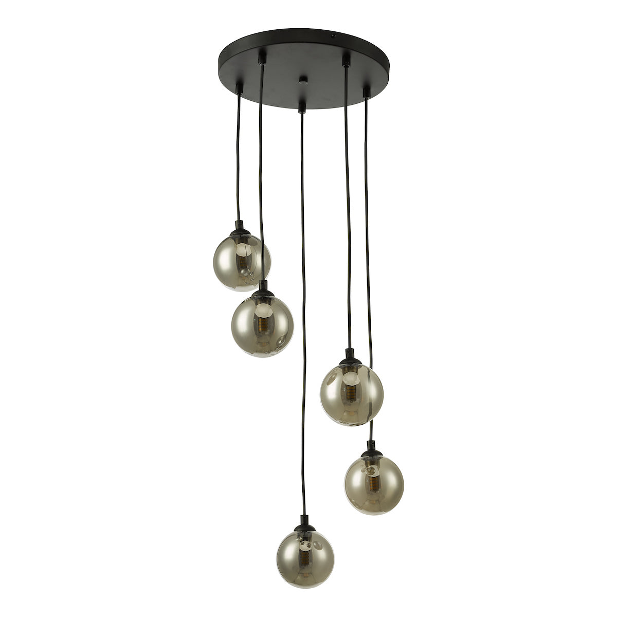 FEDERICO 5LT CLUSTER BLACK CW SMOKED GLASS