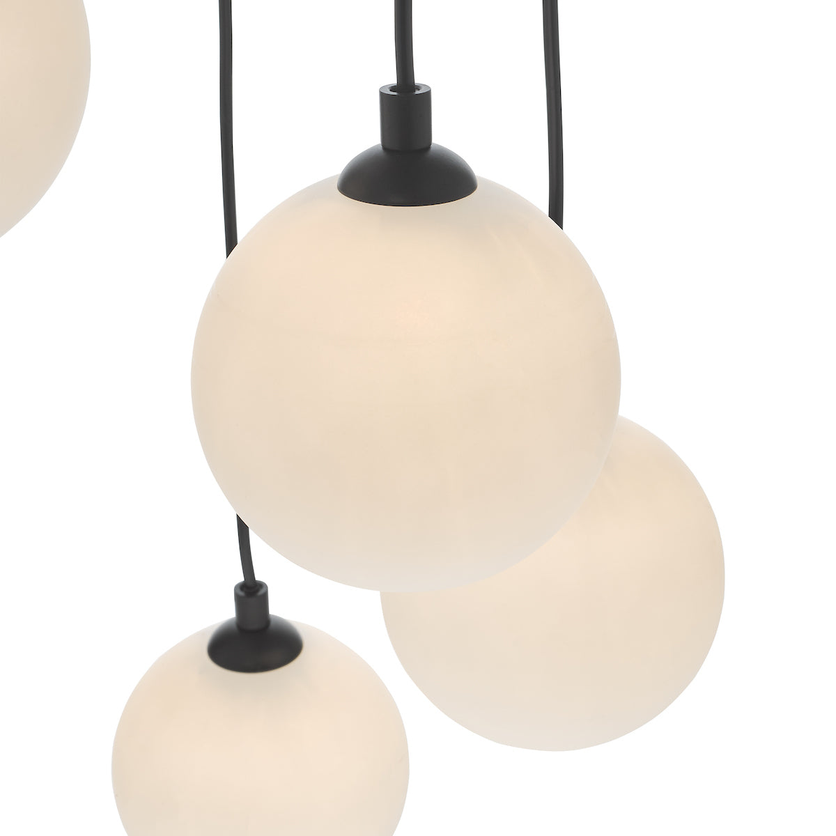 FEDERICO 5LT CLUSTER BLACK CW OPAL GLASS