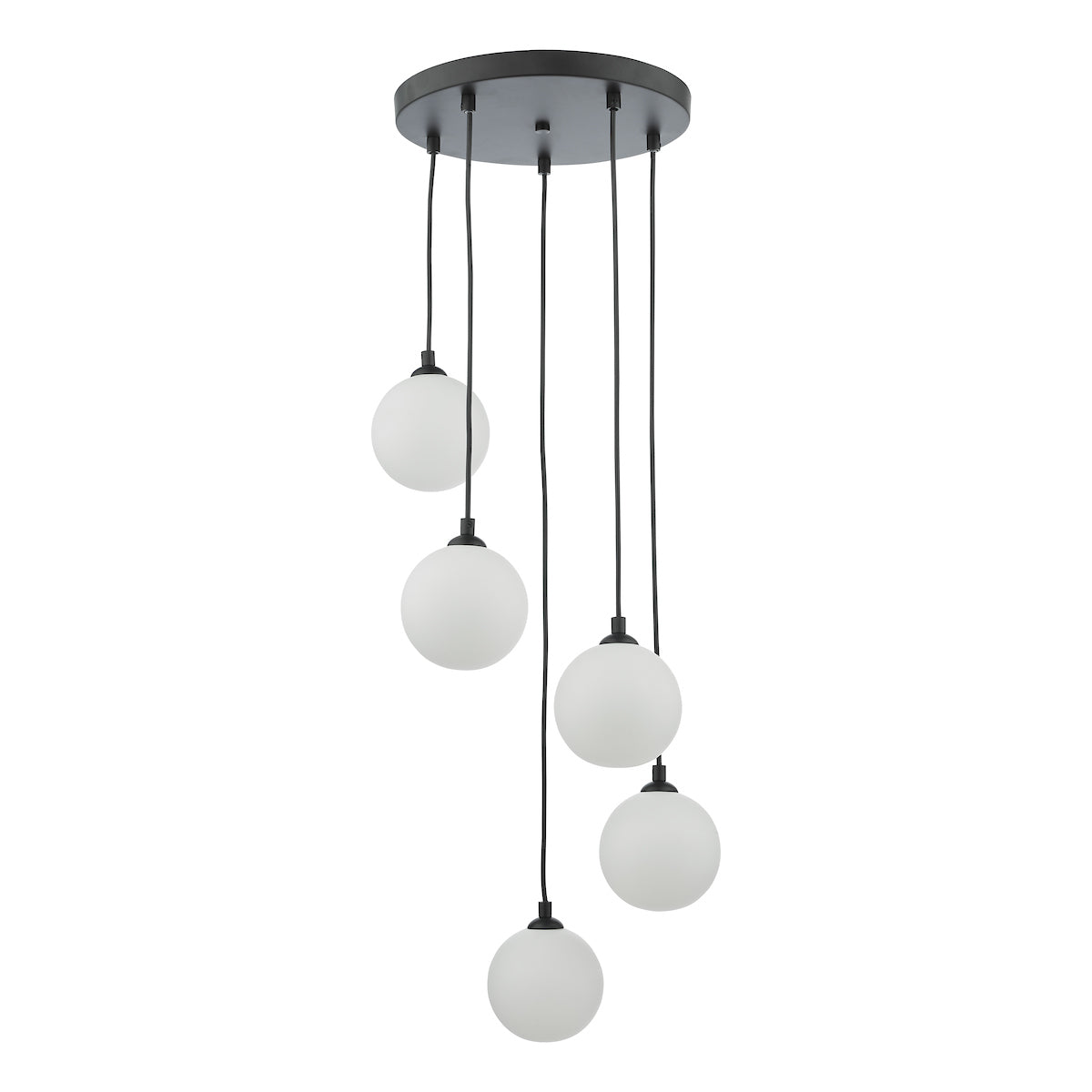 FEDERICO 5LT CLUSTER BLACK CW OPAL GLASS