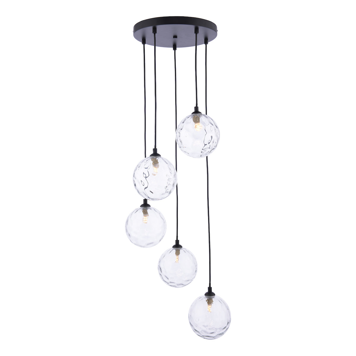 FEDERICO 5LT CLUSTER BLACK CW CLEAR GLS 150MM