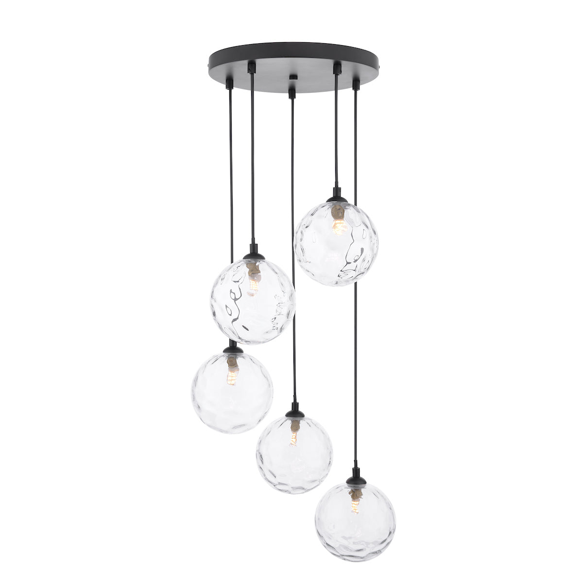 FEDERICO 5LT CLUSTER BLACK CW CLEAR GLS 150MM