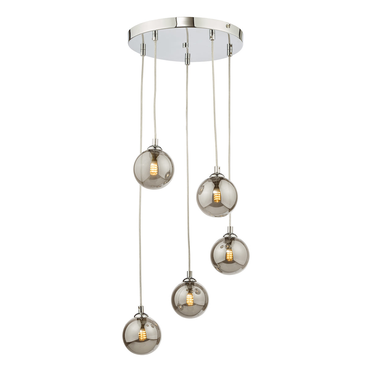 FEDERICO 5LT CLUSTER POL CHR CW SMOKED GLASS