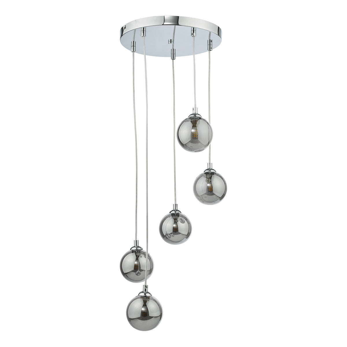 FEDERICO 5LT CLUSTER POL CHR CW SMOKED GLASS