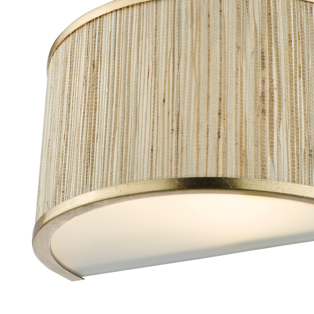 FENELLA 2LT WL GOLD WITH NATURAL SEAGRASS SHADE