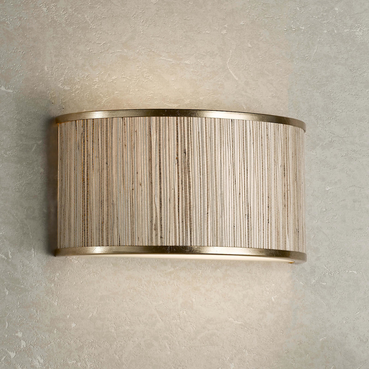 FENELLA 2LT WL GOLD WITH NATURAL SEAGRASS SHADE