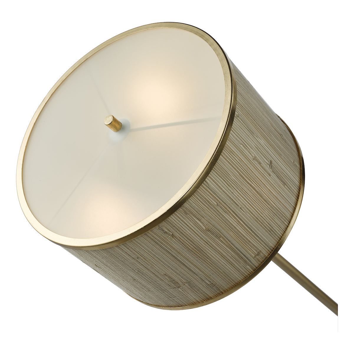 FENELLA 3LT FL GOLD WITH NATURAL SEAGRASS SHADE