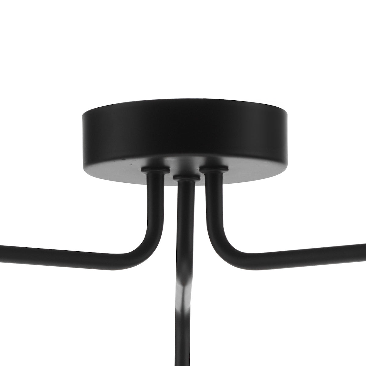 FEYA 3LT SEMI FLUSH MATT BLACK CW SMOKED GLS