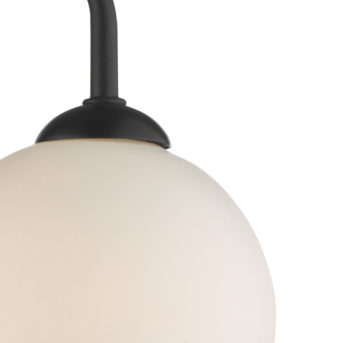 FEYA 3LT SEMI FLUSH MATT BLACK CW OPAL GLS