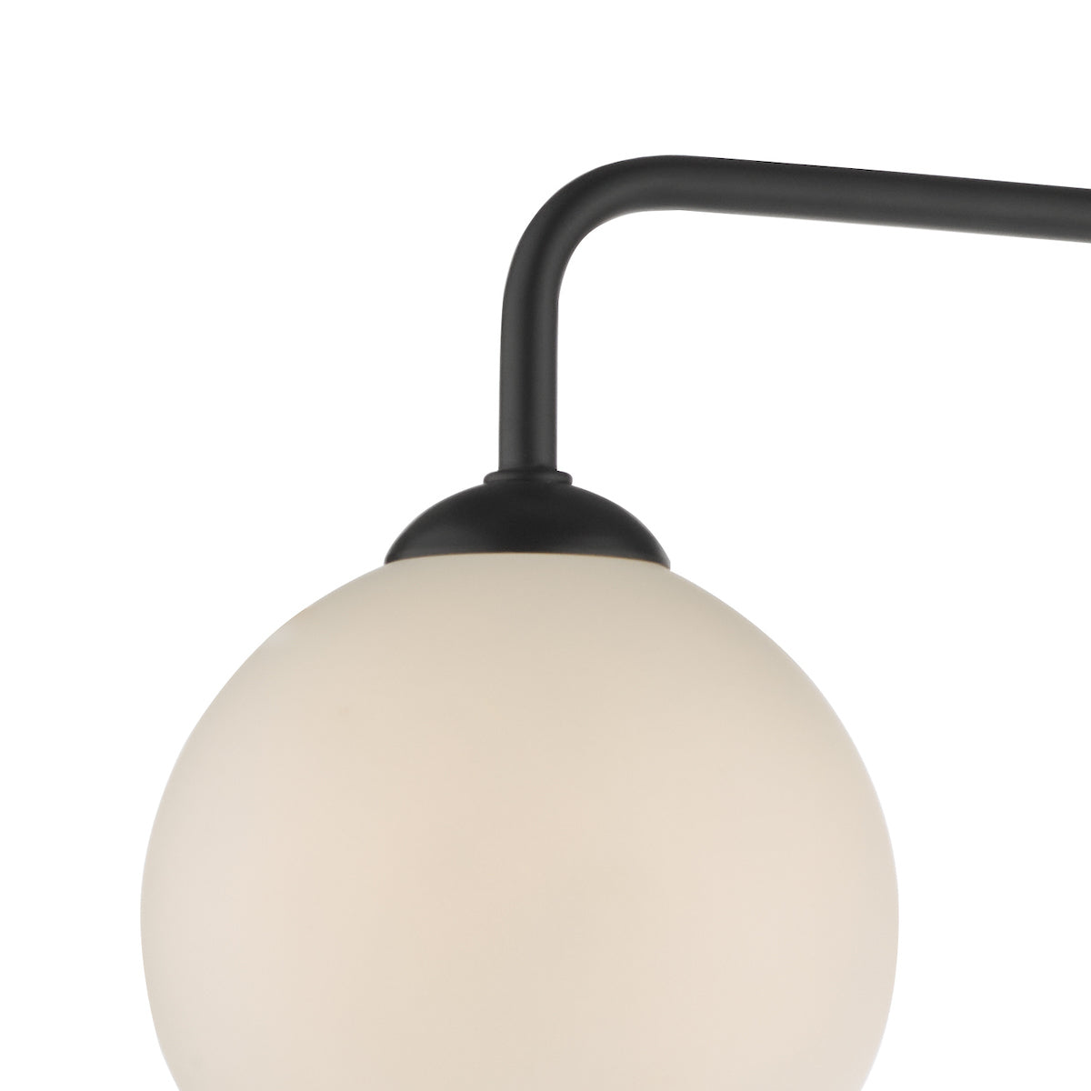 FEYA 3LT SEMI FLUSH MATT BLACK CW OPAL GLS