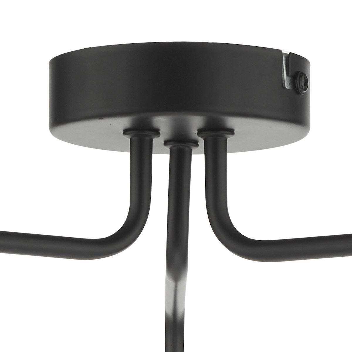 FEYA 3LT SEMI FLUSH MATT BLACK CW OPAL GLS
