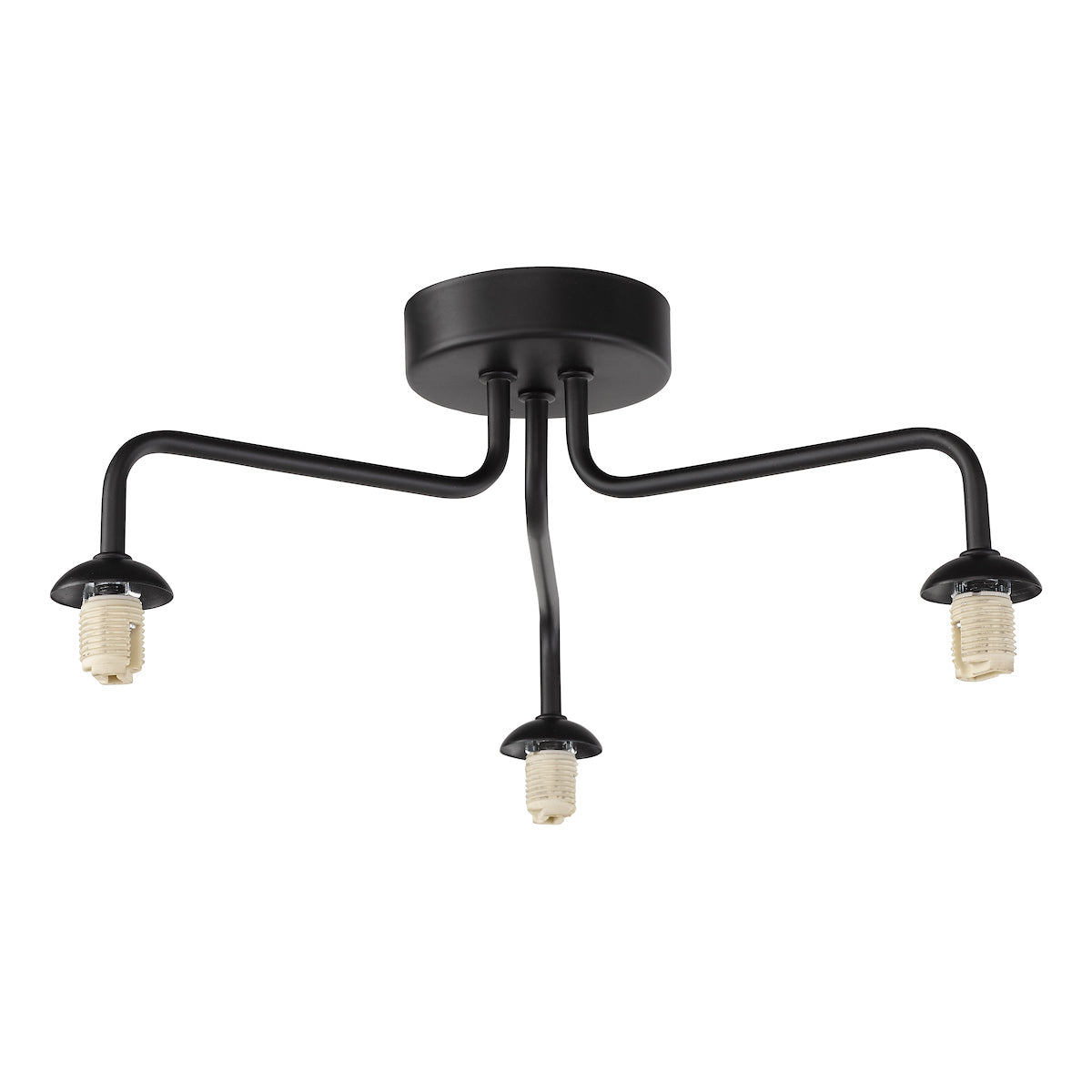 FEYA 3LT SEMI FLUSH MATT BLACK FRAME ONLY