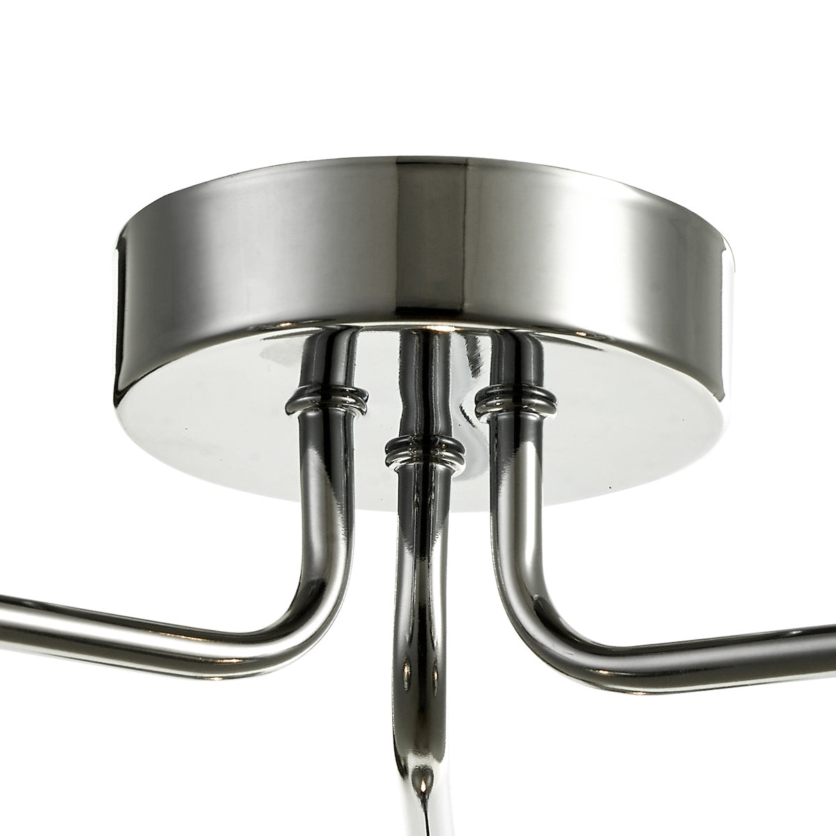 FEYA 3LT SEMI FLUSH POL CHR CW SMOKED GLS