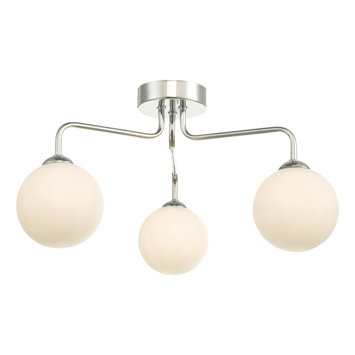 FEYA 3LT SEMI FLUSH POL CHR CW OPAL GLS