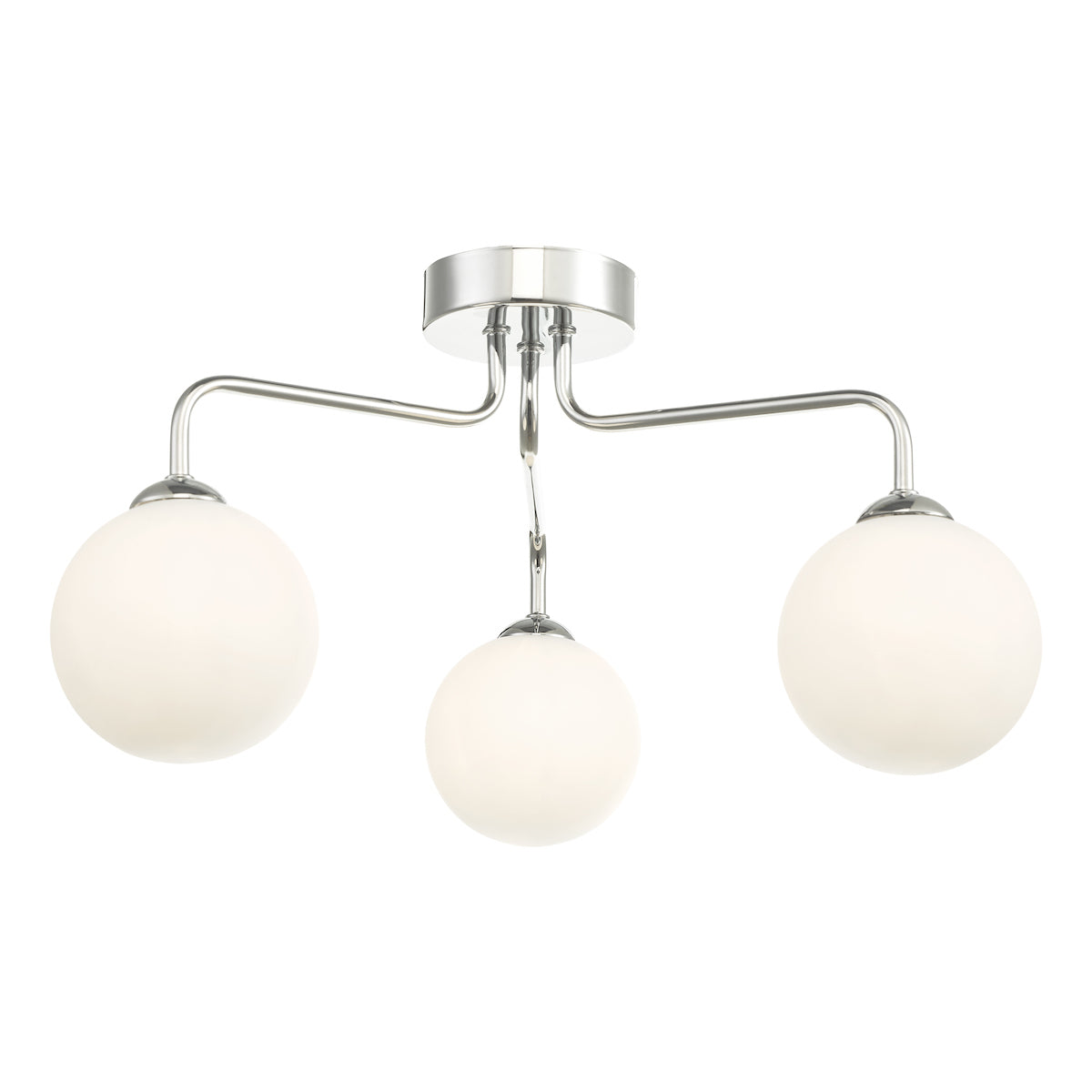 FEYA 3LT SEMI FLUSH POL CHR CW OPAL GLS