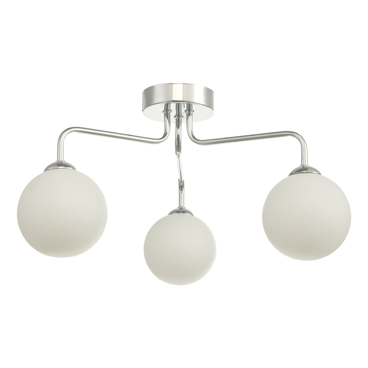 FEYA 3LT SEMI FLUSH POL CHR CW OPAL GLS