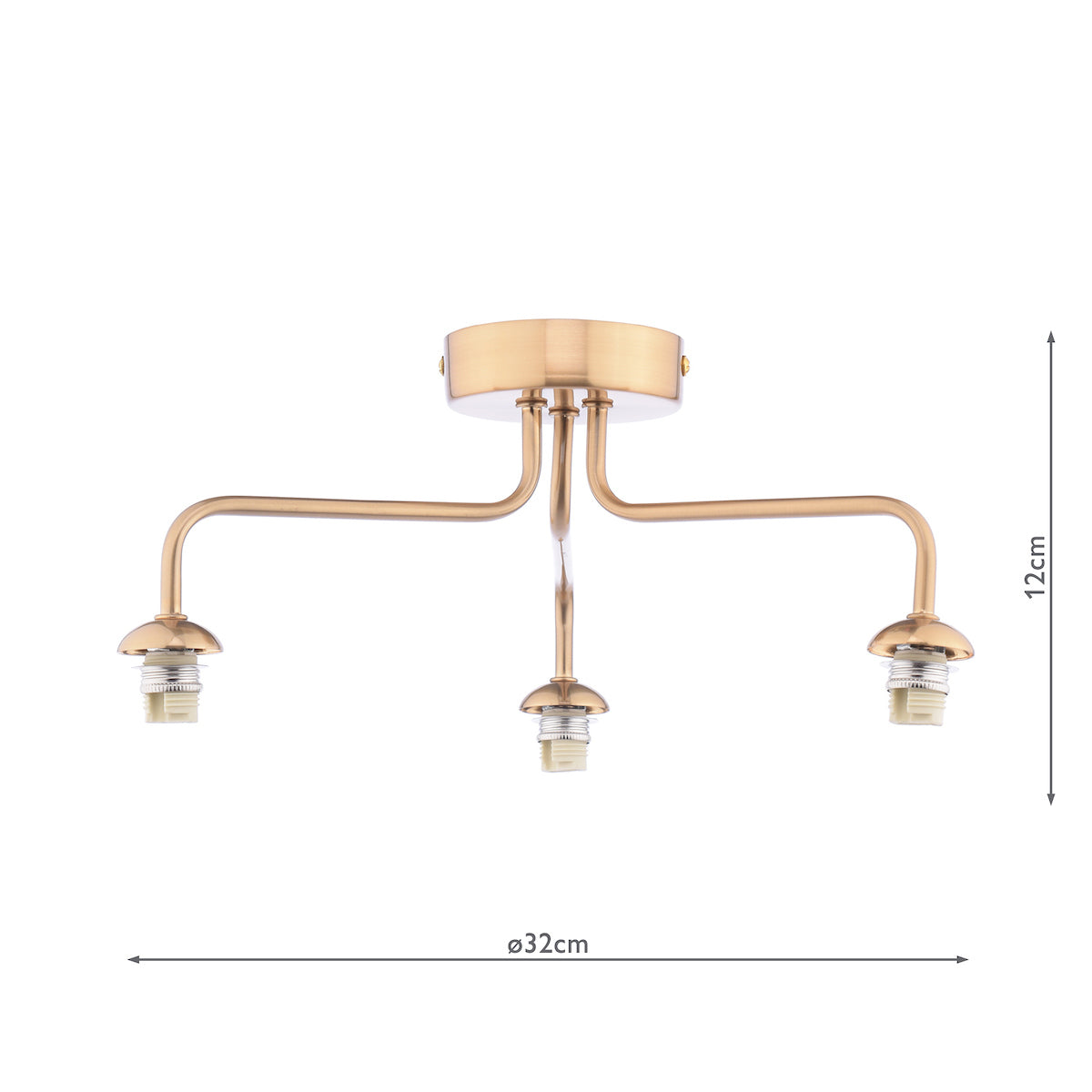 FEYA 3LT SEMI FLUSH BRONZE FRAME ONLY