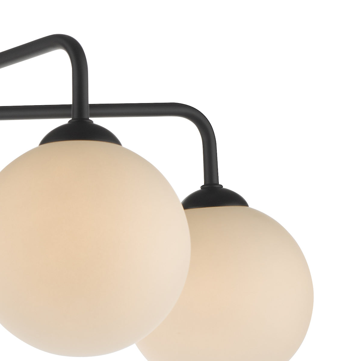FEYA 5LT SEMI FLUSH MATT BLACK CW OPAL GLS
