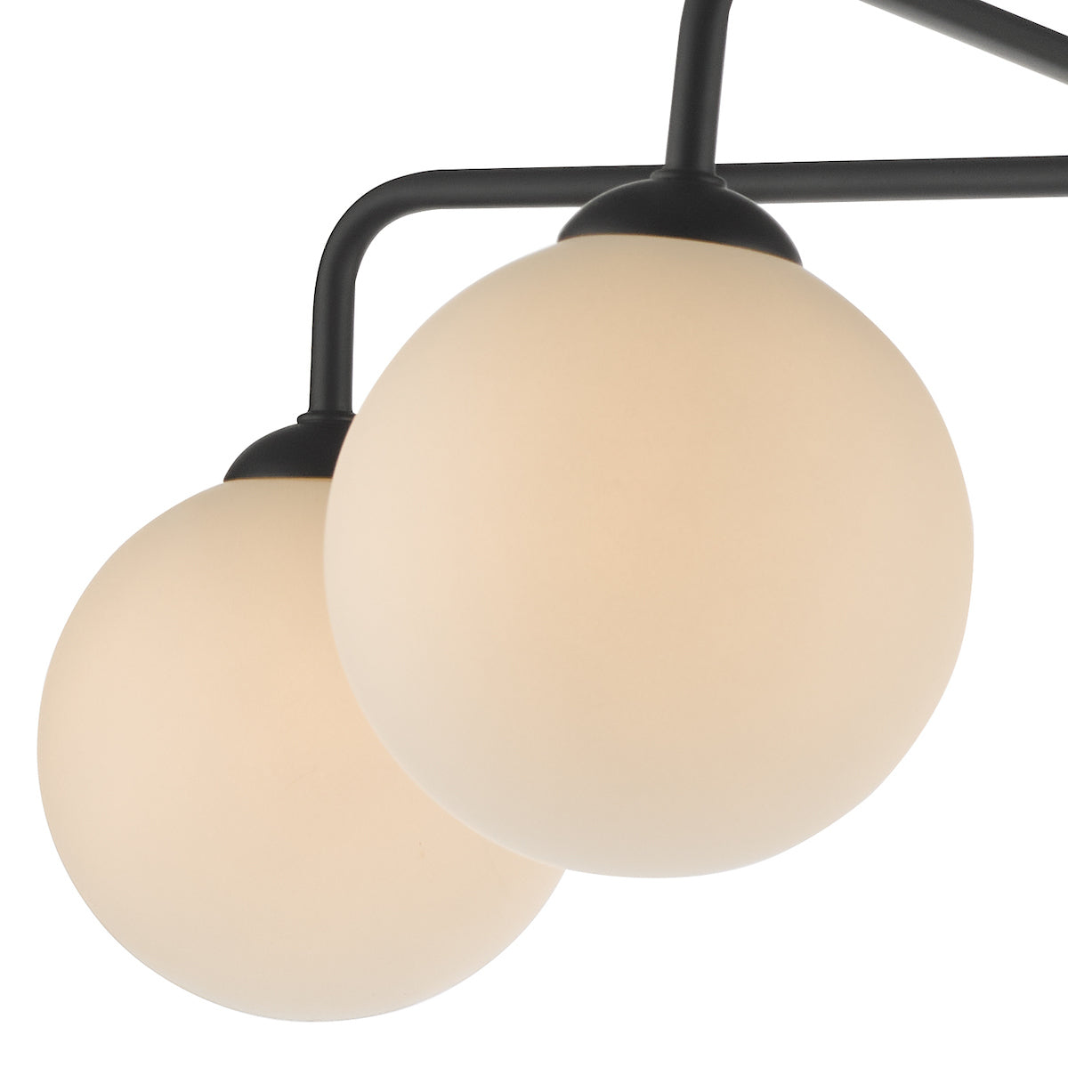 FEYA 5LT SEMI FLUSH MATT BLACK CW OPAL GLS