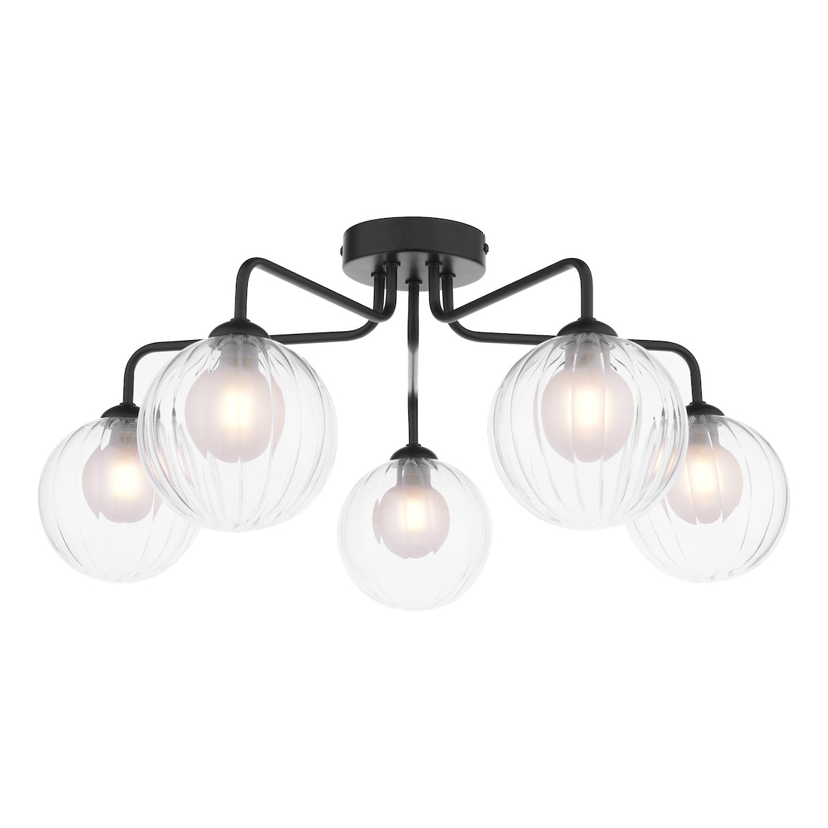 FEYA 5LT SEMI FLUSH MATT BLACK CW DOUBLE ENVELOPE