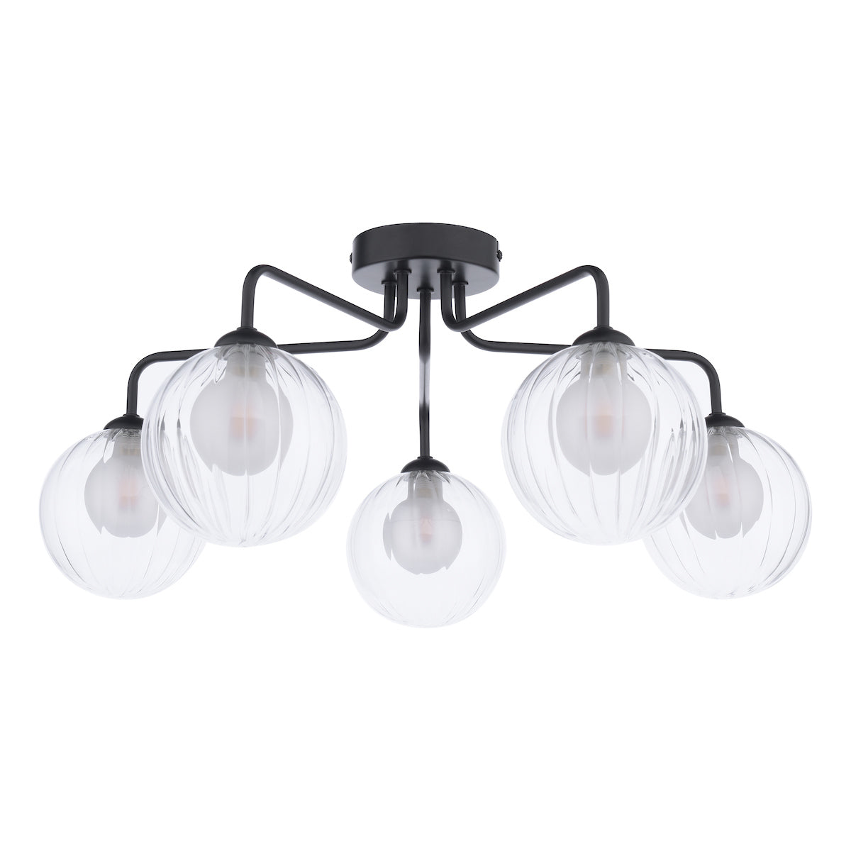 FEYA 5LT SEMI FLUSH MATT BLACK CW DOUBLE ENVELOPE