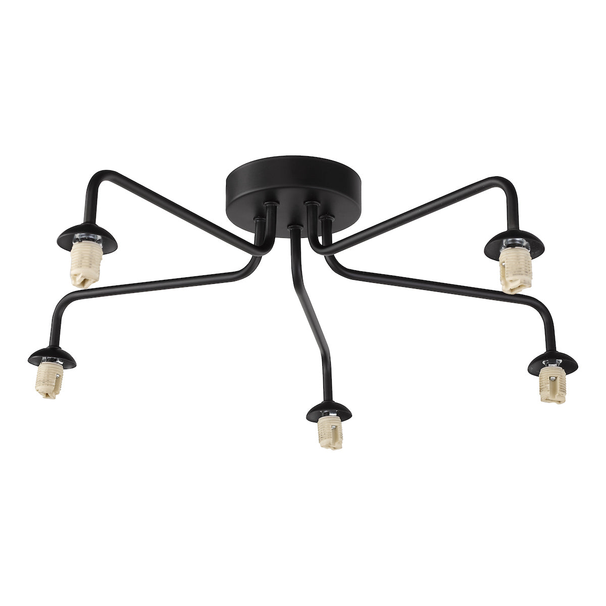 FEYA 5LT SEMI FLUSH MATT BLACK FRAME ONLY