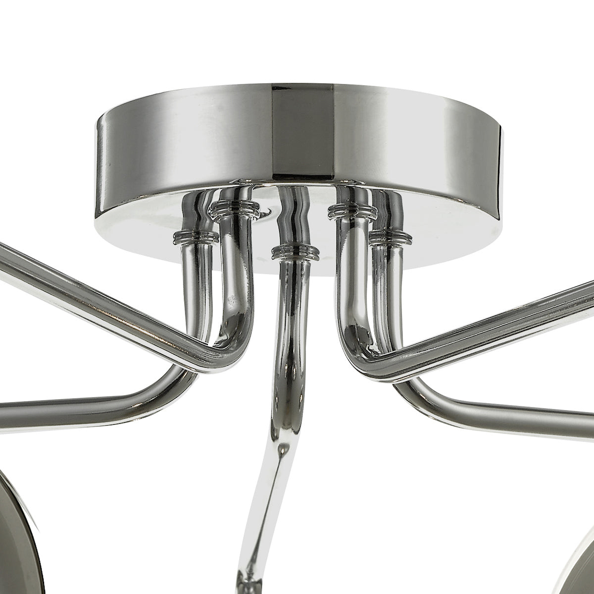 FEYA 5LT SEMI FLUSH POL CHR CW SMOKED GLS