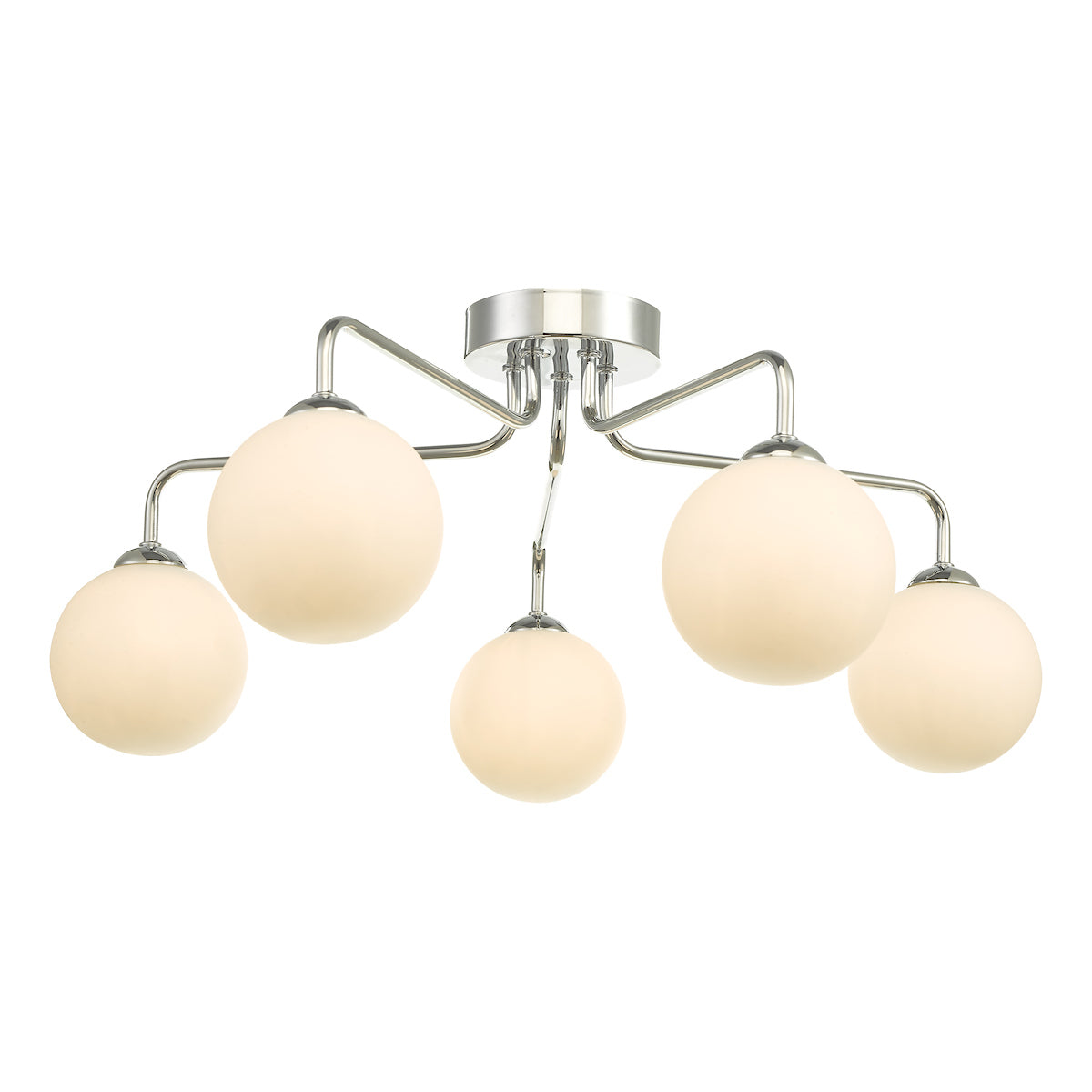 FEYA 5LT SEMI FLUSH POL CHR CW OPAL GLS
