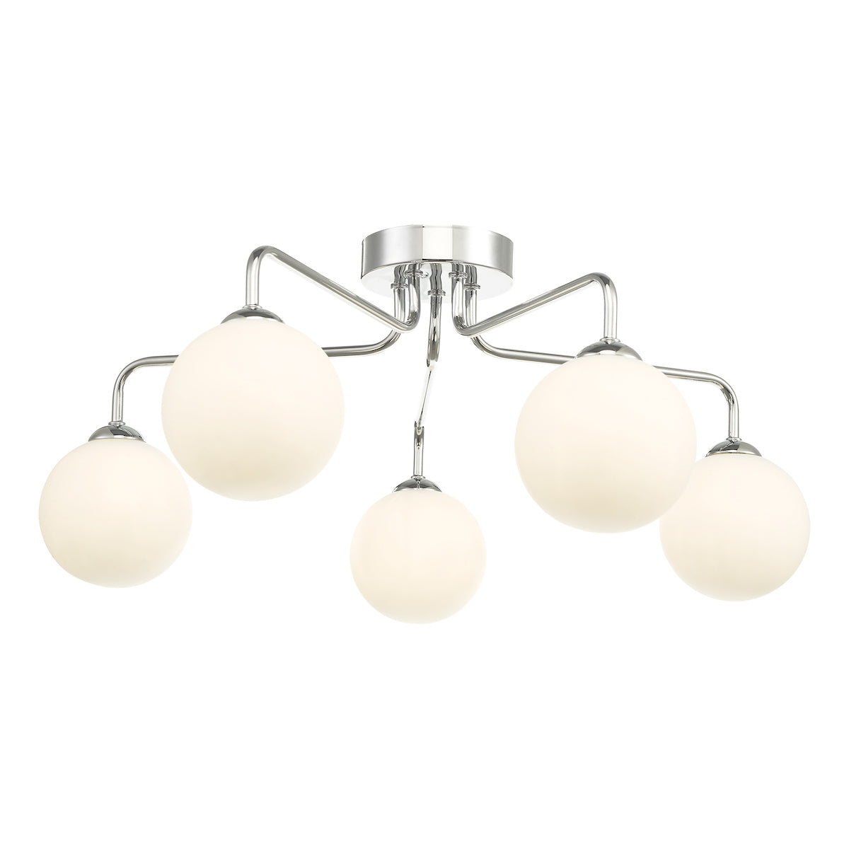 FEYA 5LT SEMI FLUSH POL CHR CW OPAL GLS
