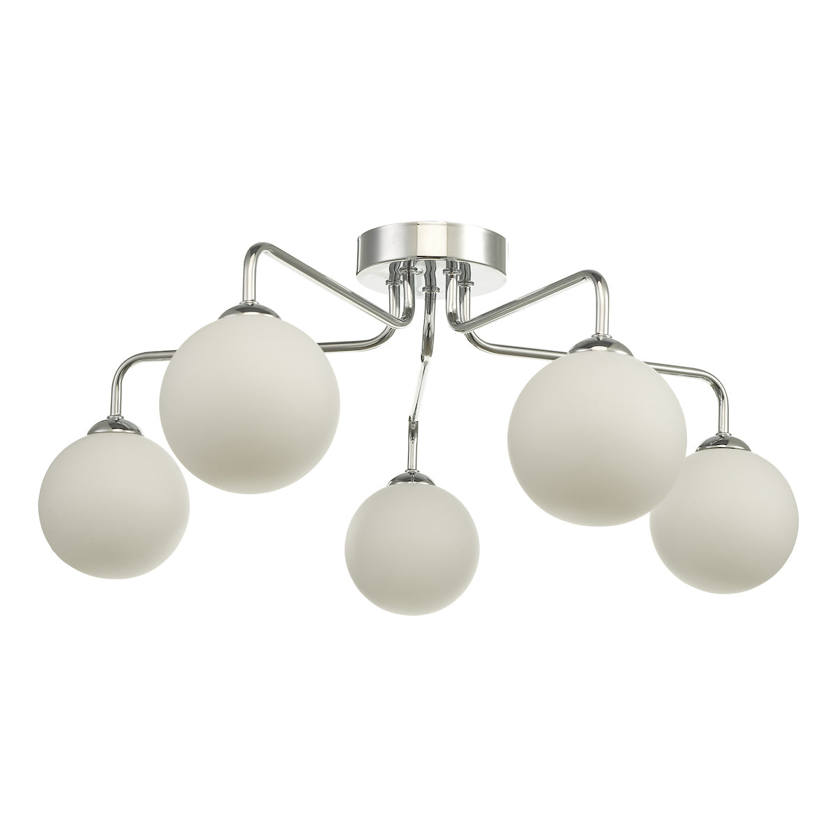 FEYA 5LT SEMI FLUSH POL CHR CW OPAL GLS