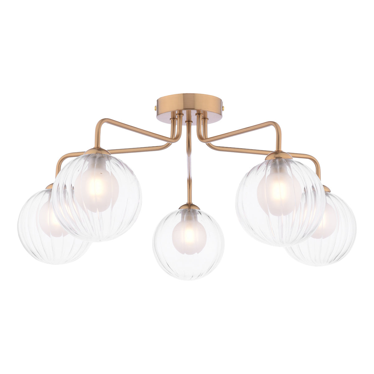 FEYA 5LT SEMI FLUSH BRONZE CW DOUBLE ENVELOPE GLS
