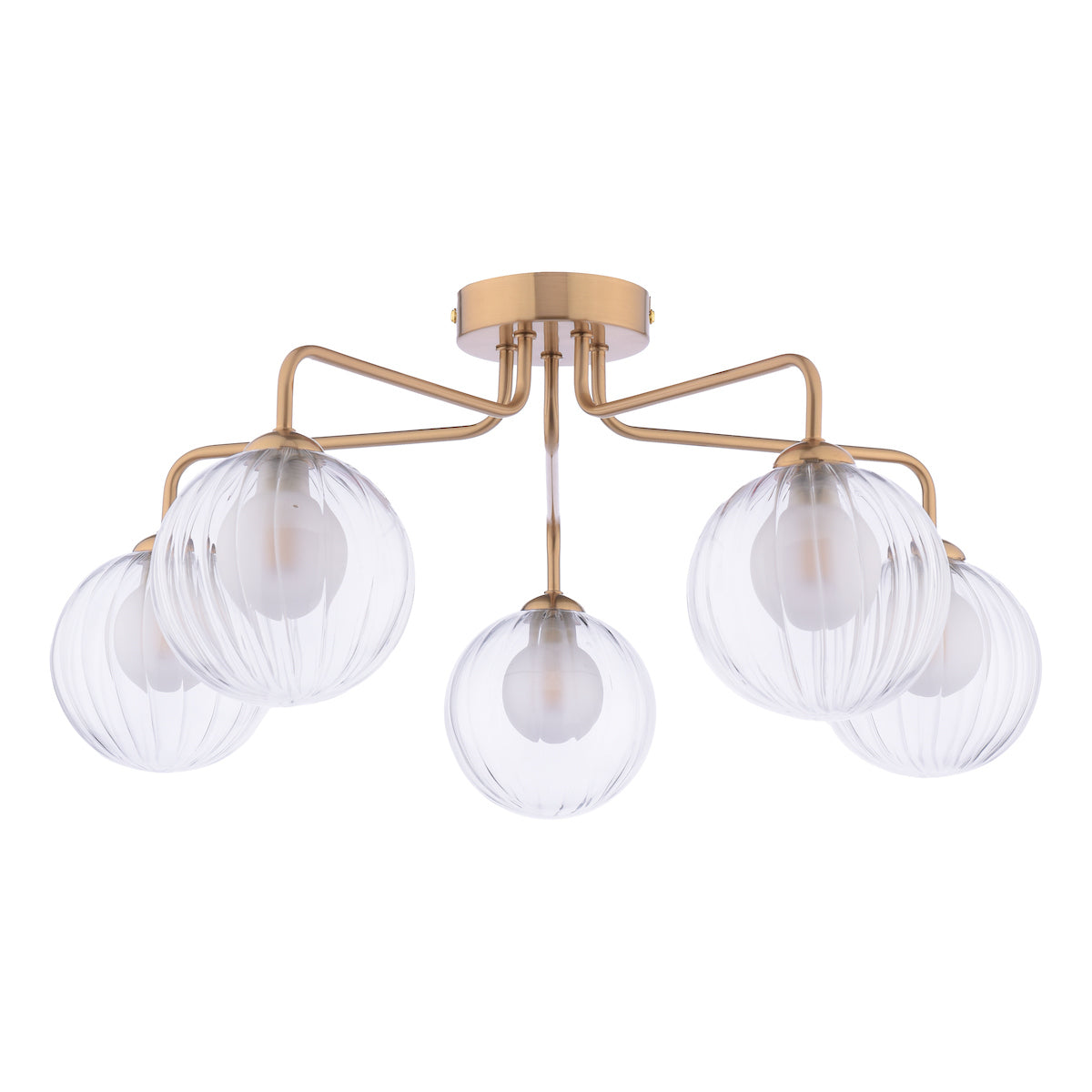 FEYA 5LT SEMI FLUSH BRONZE CW DOUBLE ENVELOPE GLS