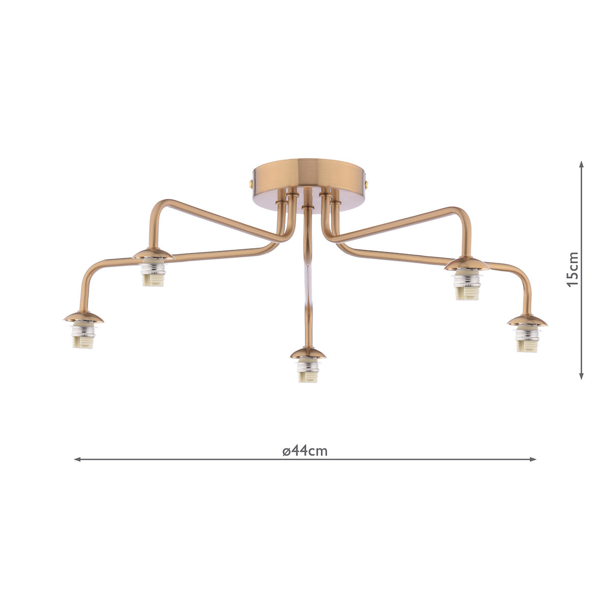 FEYA 5LT SEMI FLUSH BRONZE FRAME ONLY
