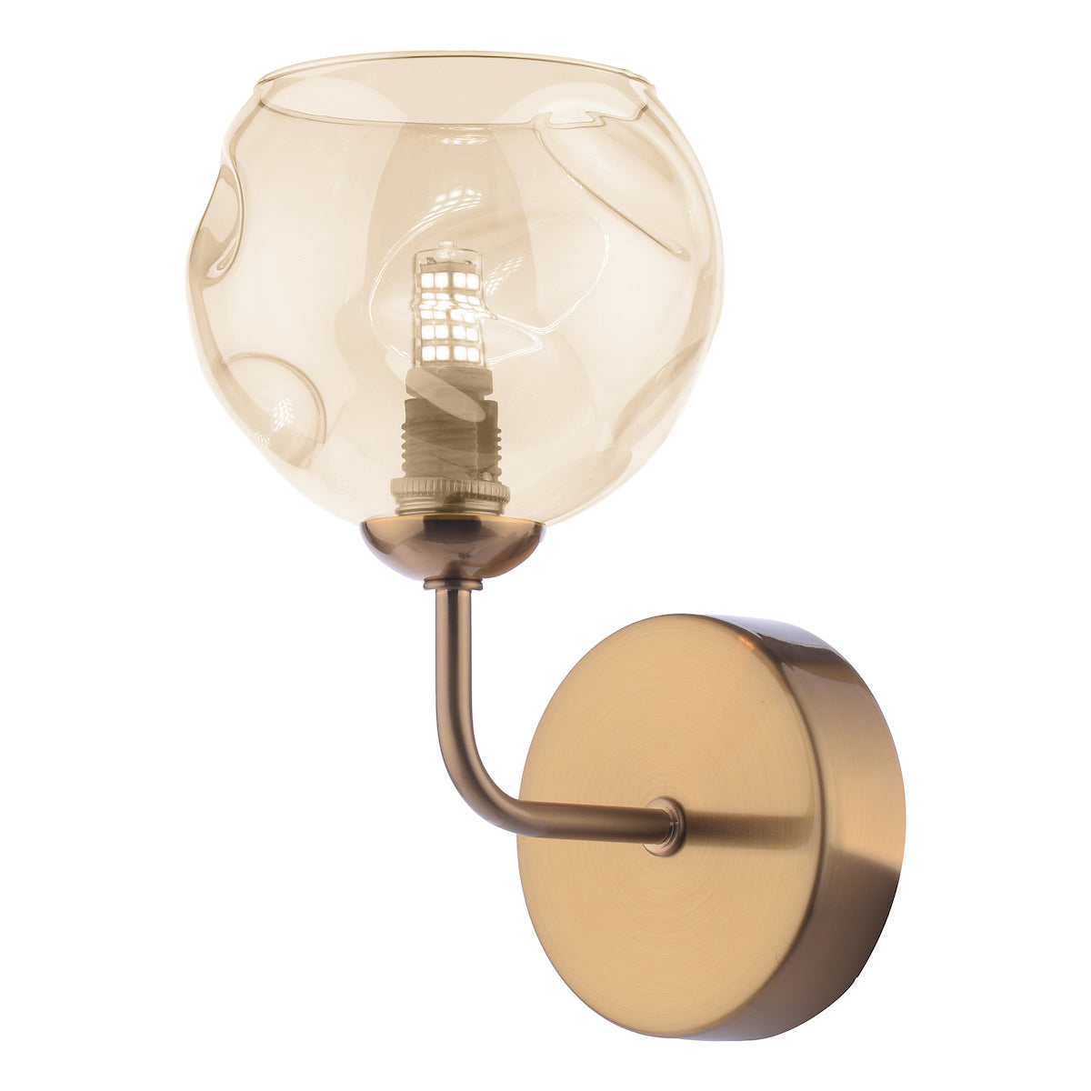 FEYA 1LT WALL LIGHT BRONZE CW CHAMPAGNE OPEN GLS