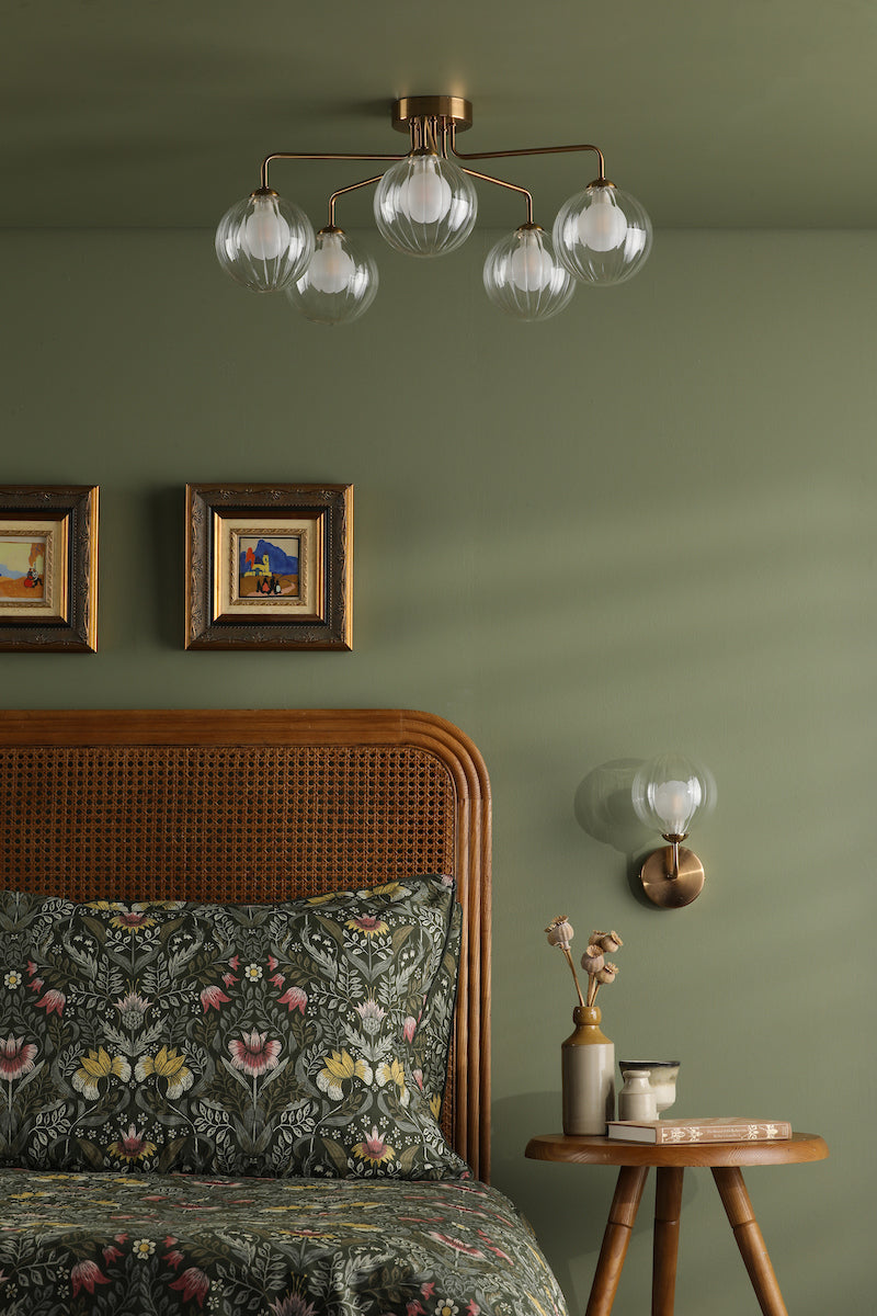 FEYA 1LT WALL LIGHT BRONZE CW DOUBLE ENVELOPE GLS