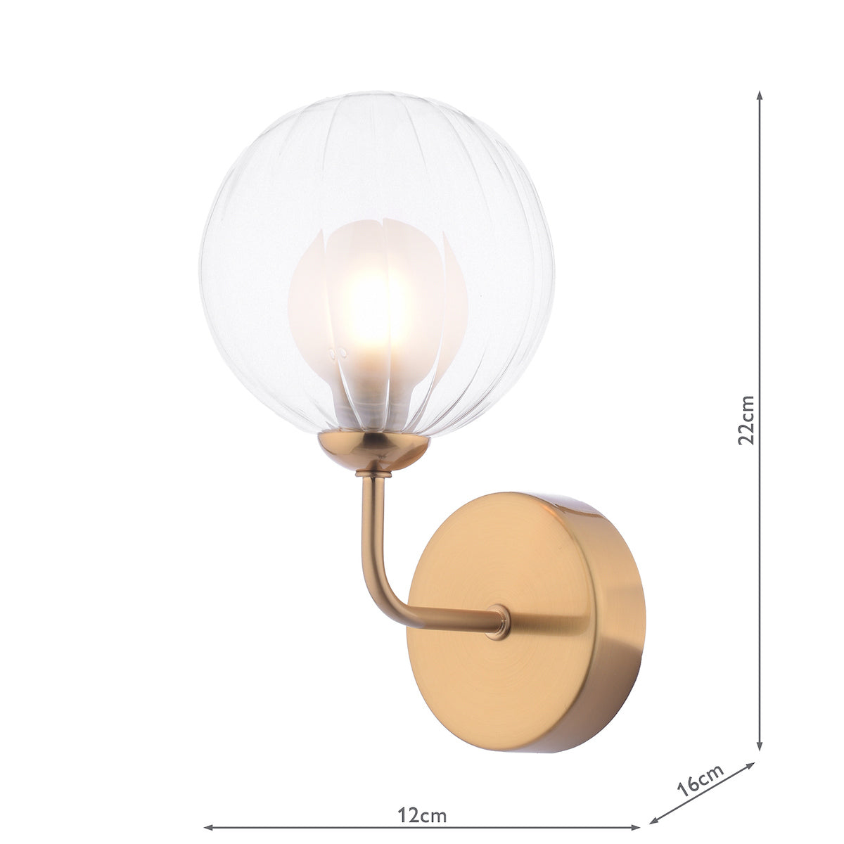 FEYA 1LT WALL LIGHT BRONZE CW DOUBLE ENVELOPE GLS